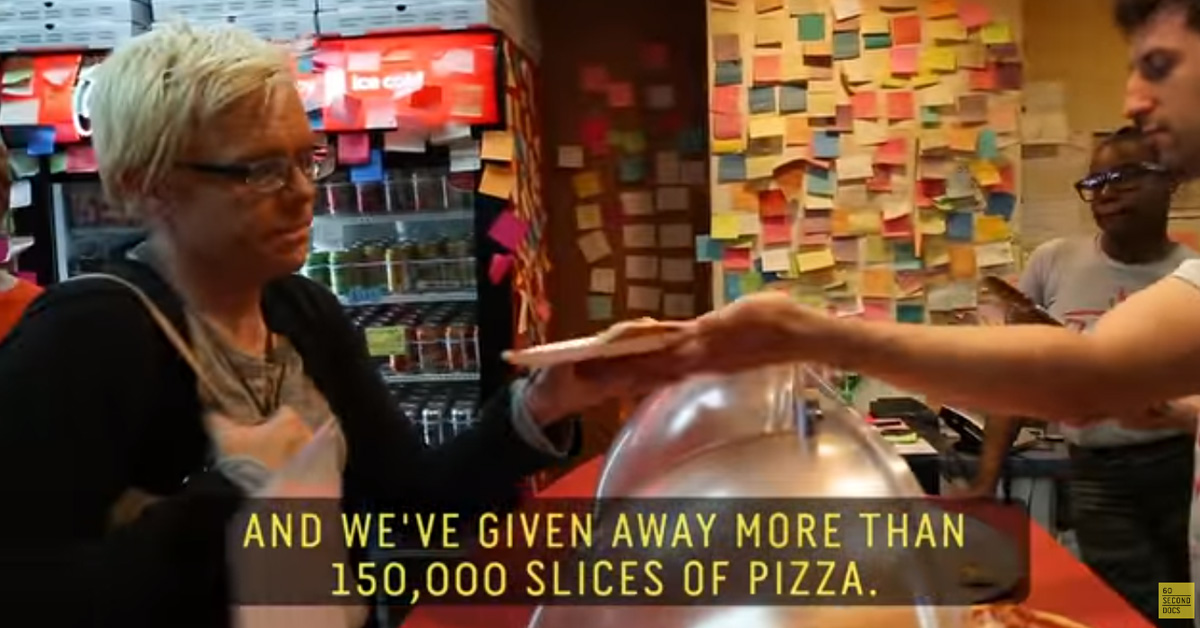 Pizza shop has served over 150,000 free slices of pizza to homeless