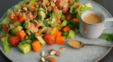 chopped mixed salad with almonds-2