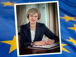 Theresa May eu flag-2