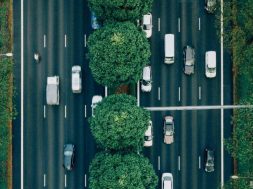 aerial photo of cars-2