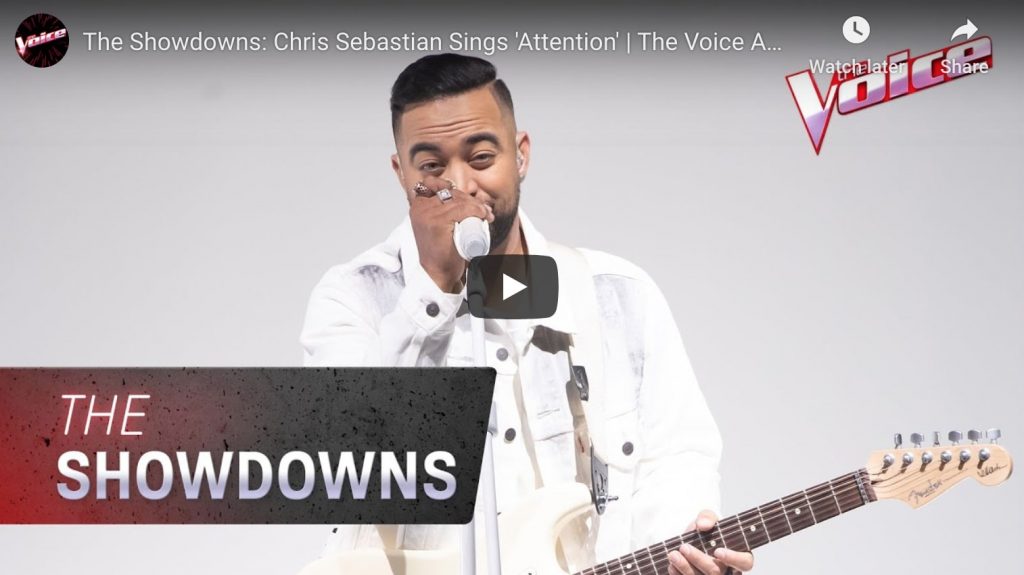 chris sebastian the voice the showdown video