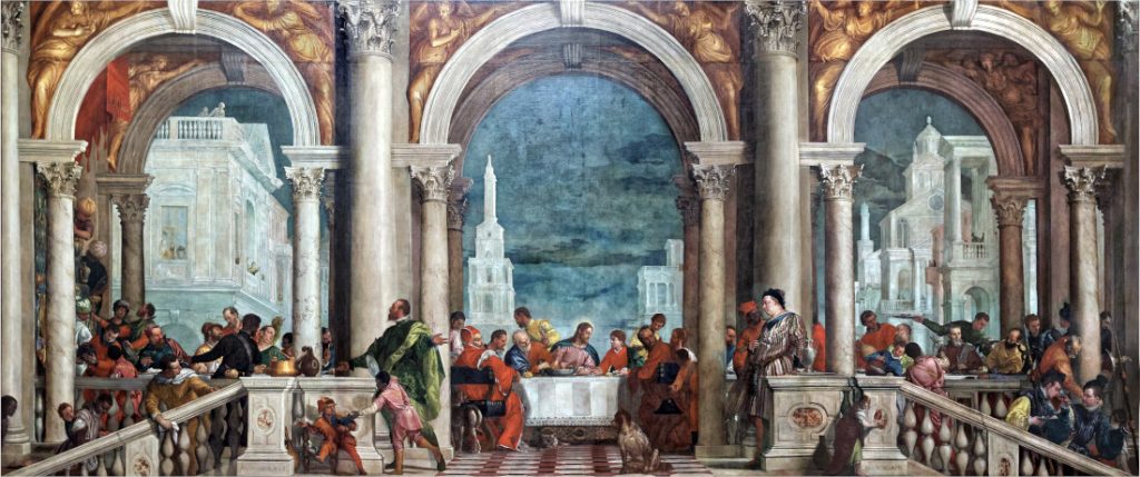 Veronese’s Feast in the House of Levi. All the wrong people get invited (creative commons)